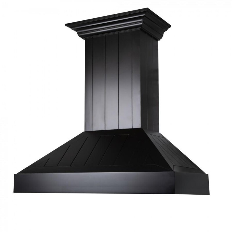30 In. Wooden Convertible Vent Wall Mount Range Hood In Black KPCC30