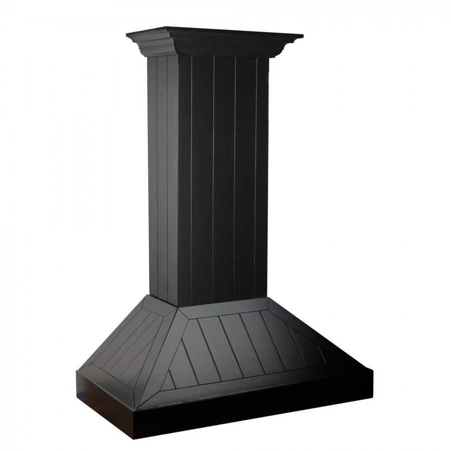36 In. Wooden Convertible Vent Wall Mount Range Hood In Black KPCC36