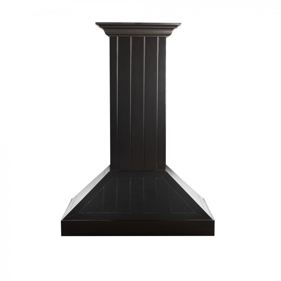 36 In. Wooden Convertible Vent Wall Mount Range Hood In Black KPCC36