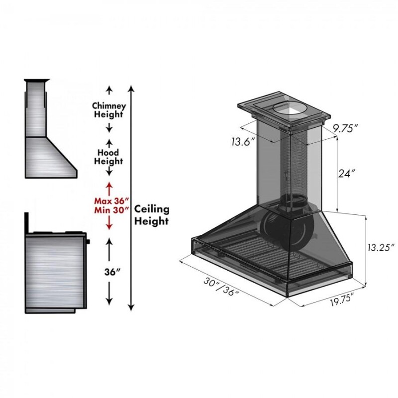 30 In. Wooden Convertible Vent Wall Mount Range Hood In Rustic Dark Finish KPDD30