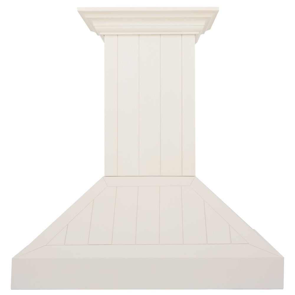 30 In. Ducted Vent Wooden Wall Mount Range Hood In Cottage White KPTT30