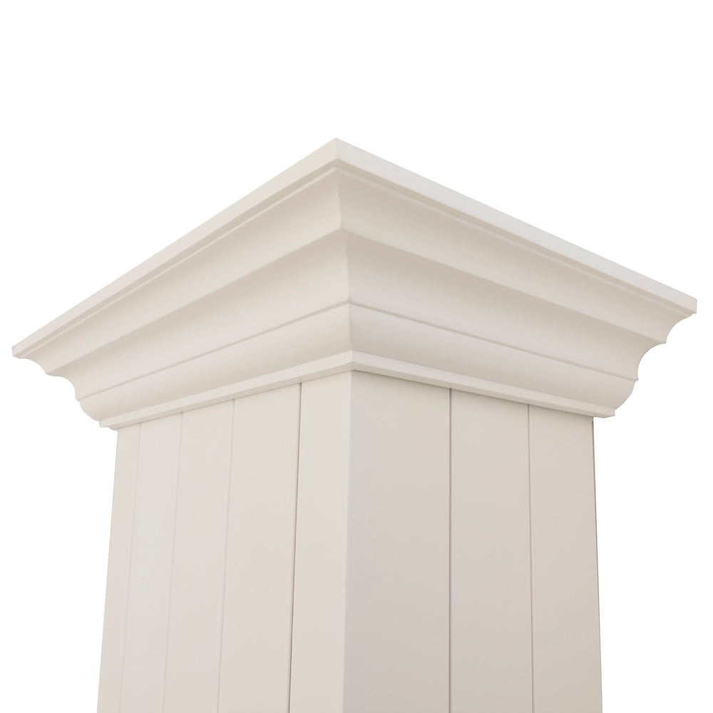 30 In. Ducted Vent Wooden Wall Mount Range Hood In Cottage White KPTT30