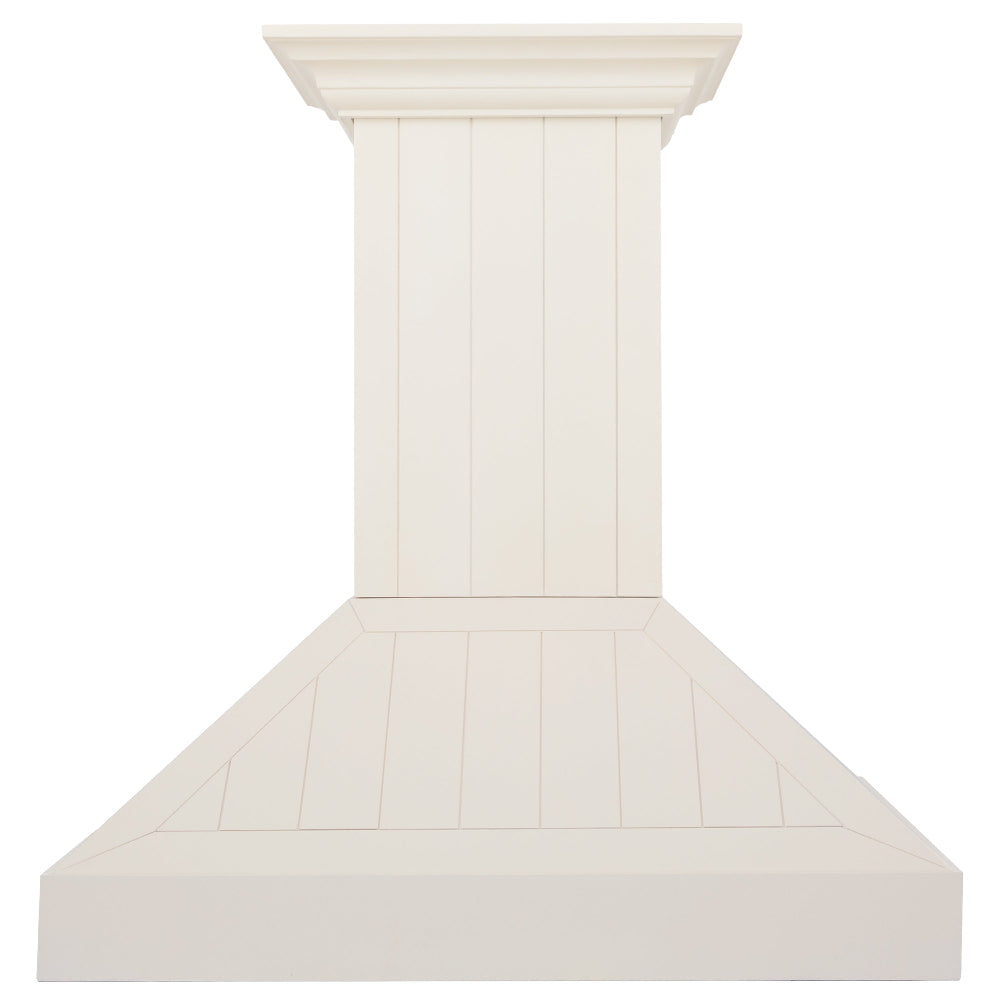 36 In. Ducted Vent Wooden Wall Mount Range Hood In Cottage White KPTT36