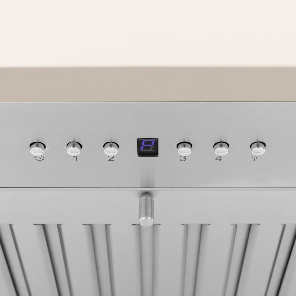 36 In. Ducted Vent Wooden Wall Mount Range Hood In Cottage White KPTT36