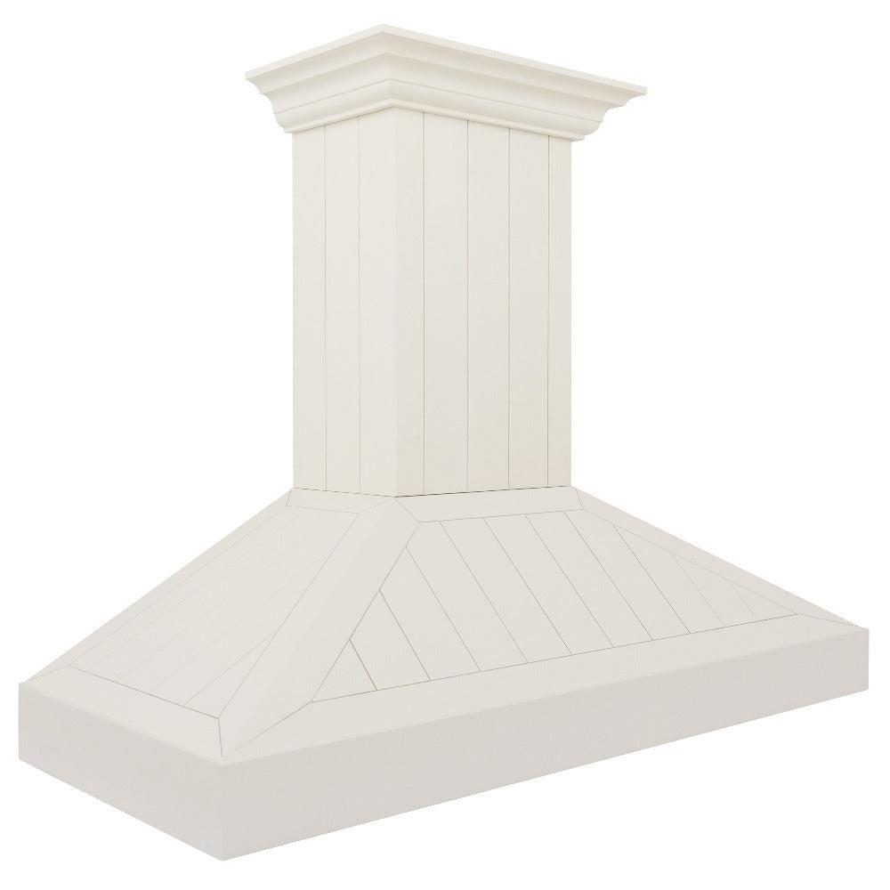 48 In. Ducted Vent Wooden Wall Mount Range Hood In Cottage White KPTT48