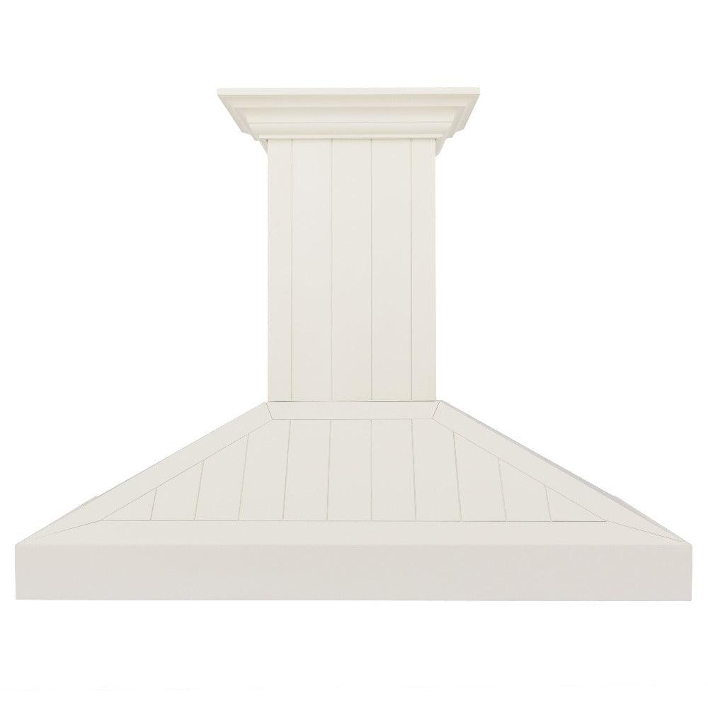 48 In. Ducted Vent Wooden Wall Mount Range Hood In Cottage White KPTT48