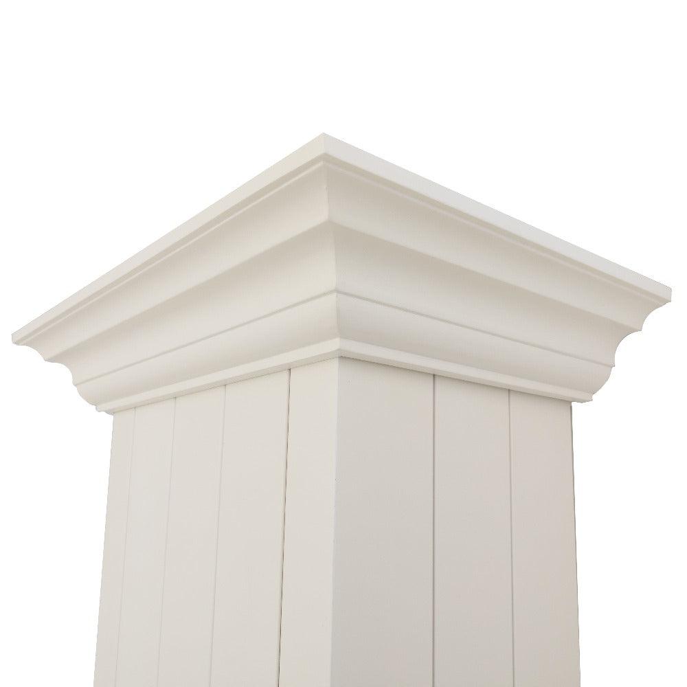48 In. Ducted Vent Wooden Wall Mount Range Hood In Cottage White KPTT48