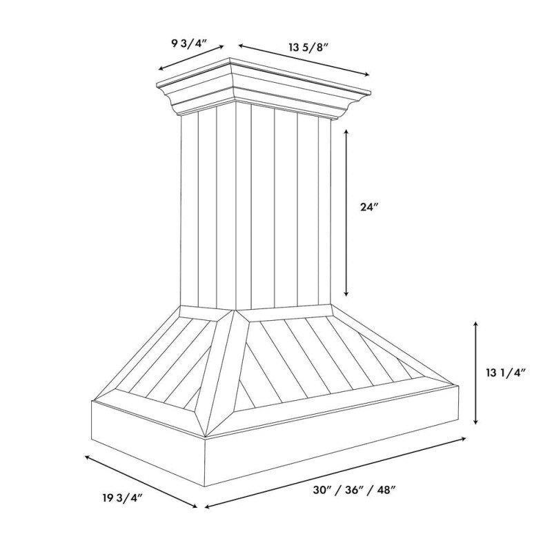 ZLINE 36 in. Wooden Wall Mount Range Hood in Shiplap Bright White Finish (KPWW-36) KPWW36