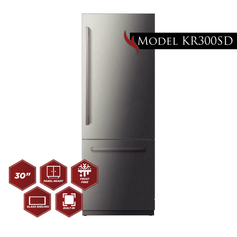 30” Built-In, Counter-Depth, Single Door Refrigerator KR300SD