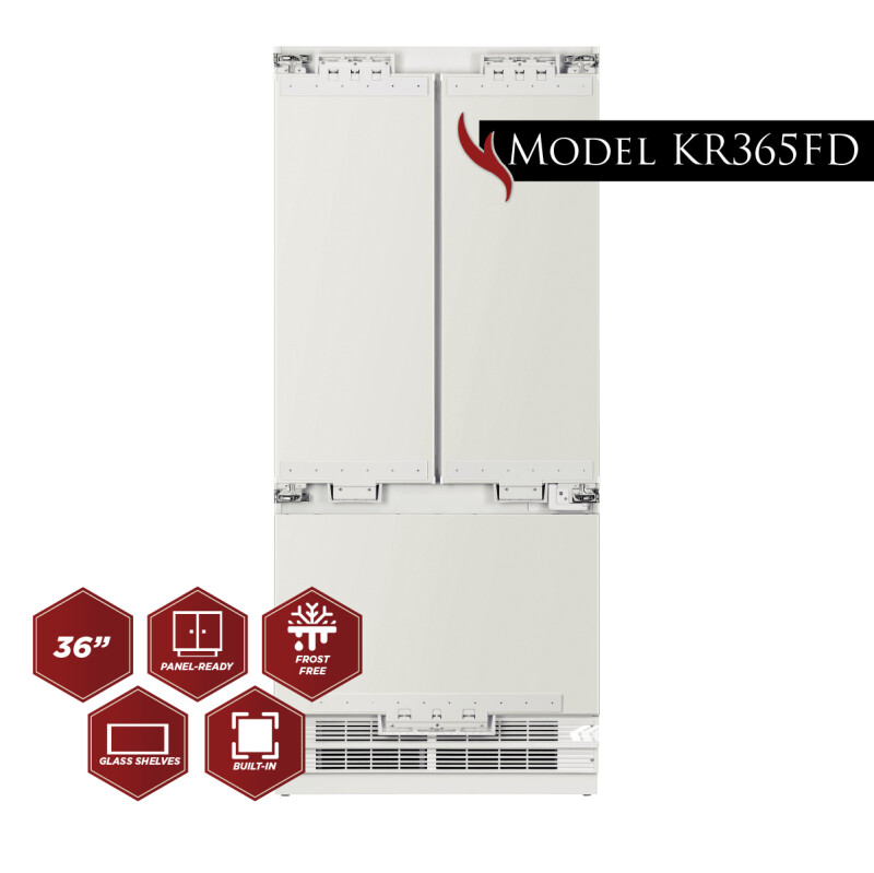 36” Built-In, Counter-Depth, French Door Refrigerator KR365FD