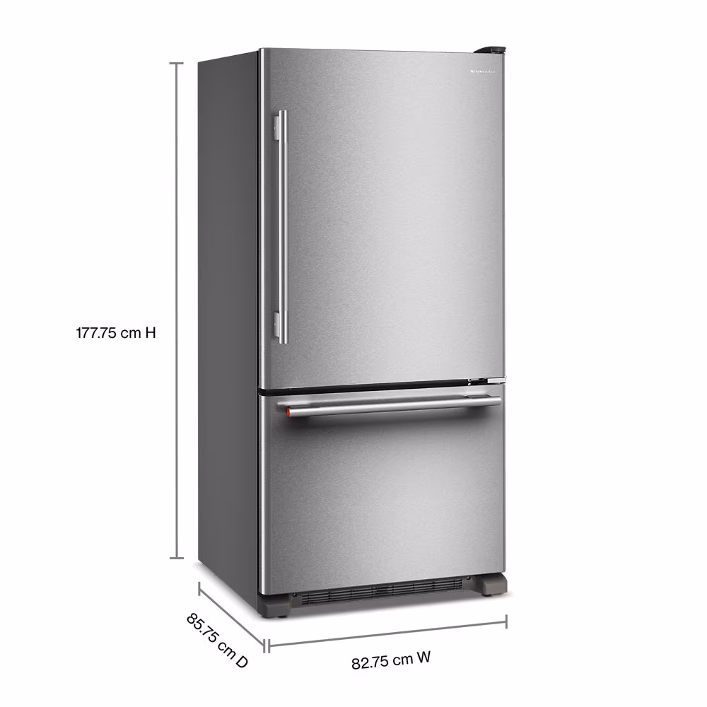 22 Cu. Ft. 33-Inch Standard-Depth Bottom Mount Refrigerator with Right Door Swing view 7
