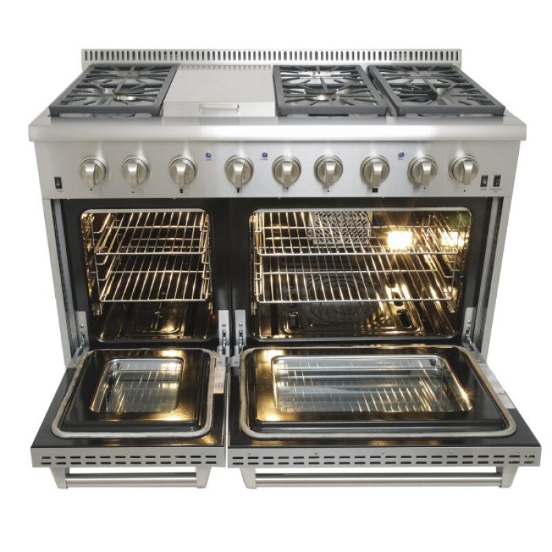 48 Freestanding DualFuel Range for Extra Large Kitchens KRD486FSLP