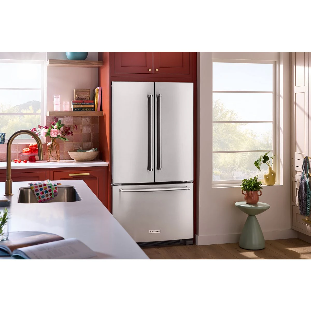 20 cu. ft. 36-Inch Width Counter-Depth French Door Refrigerator with Interior Dispense view 8