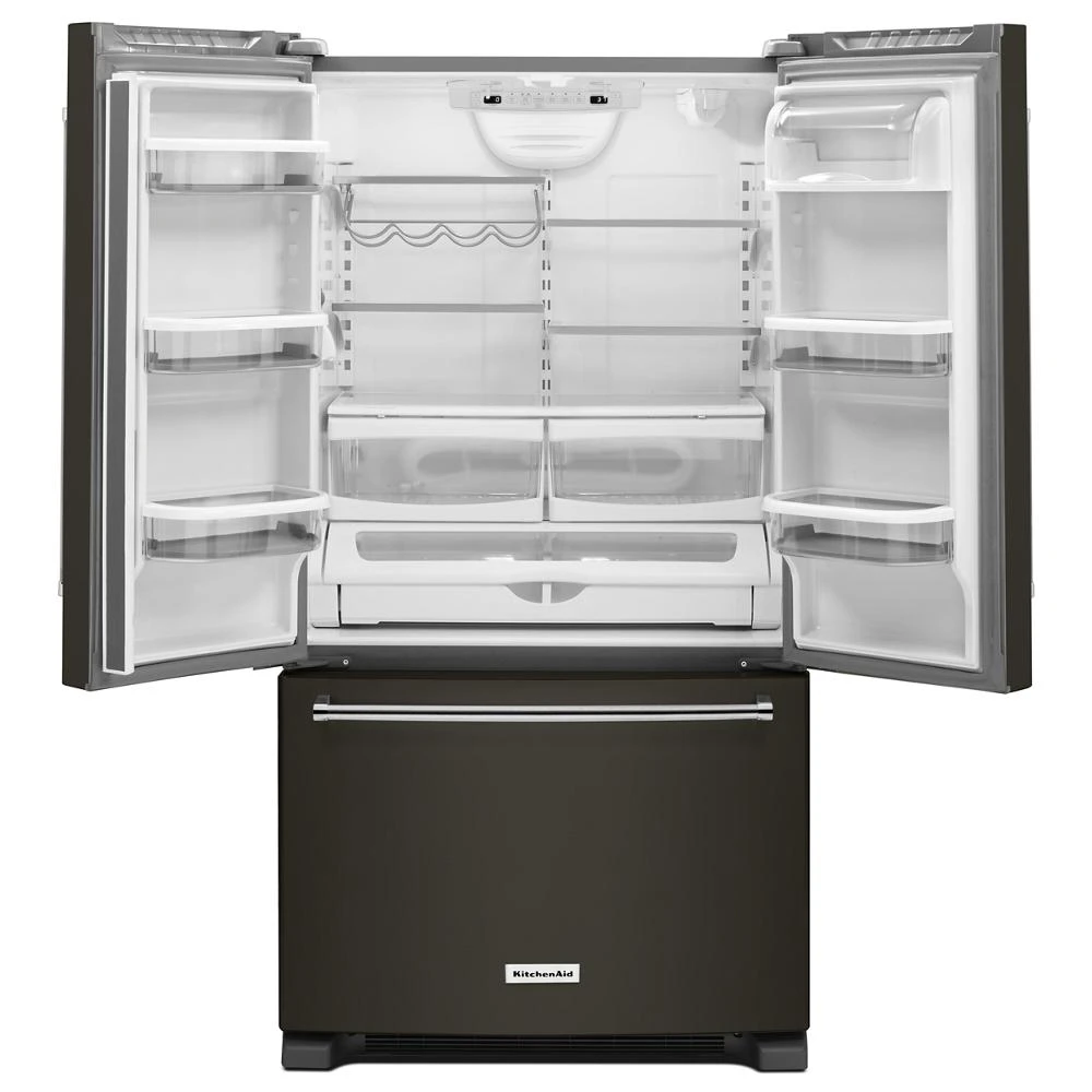 20 cu. ft. 36-Inch Width Counter-Depth French Door Refrigerator with Interior Dispense and PrintShield Finish KRFC300EBS