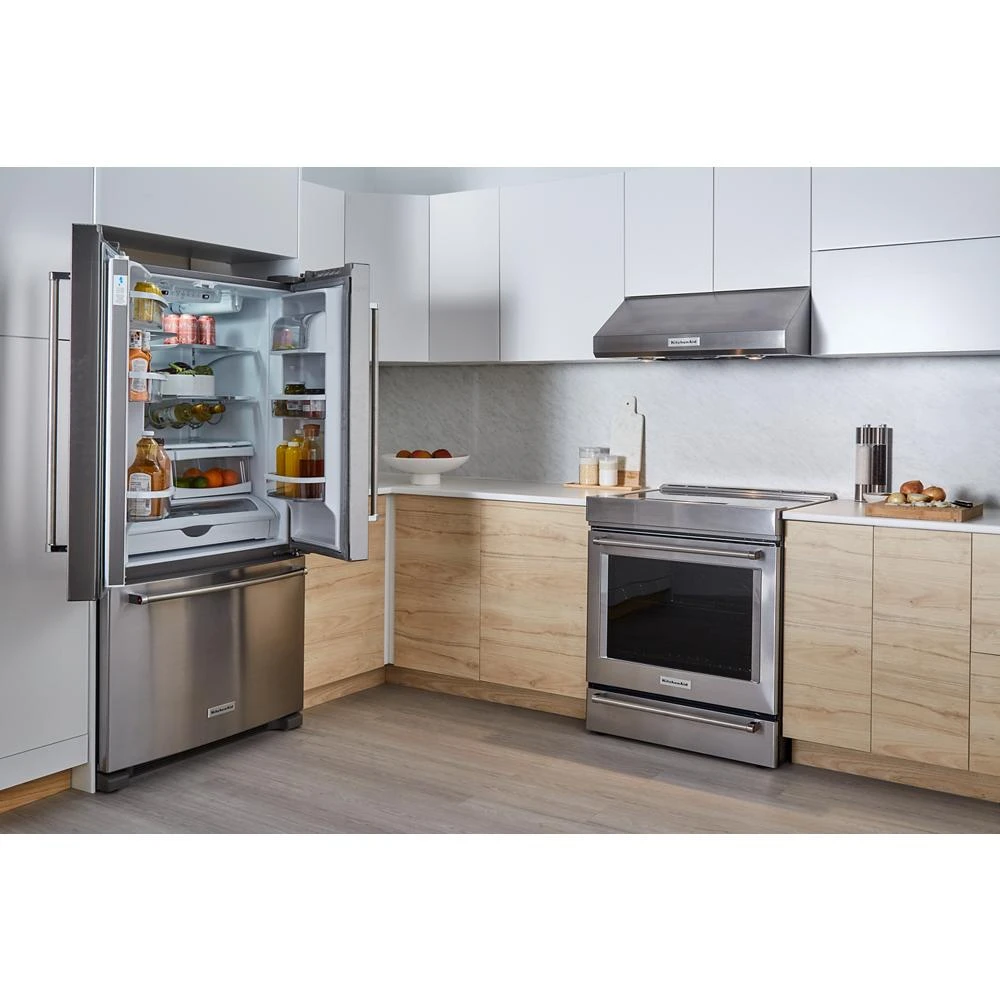 20 cu. ft. 36-Inch Width Counter-Depth French Door Refrigerator with Interior Dispense KRFC300ESS