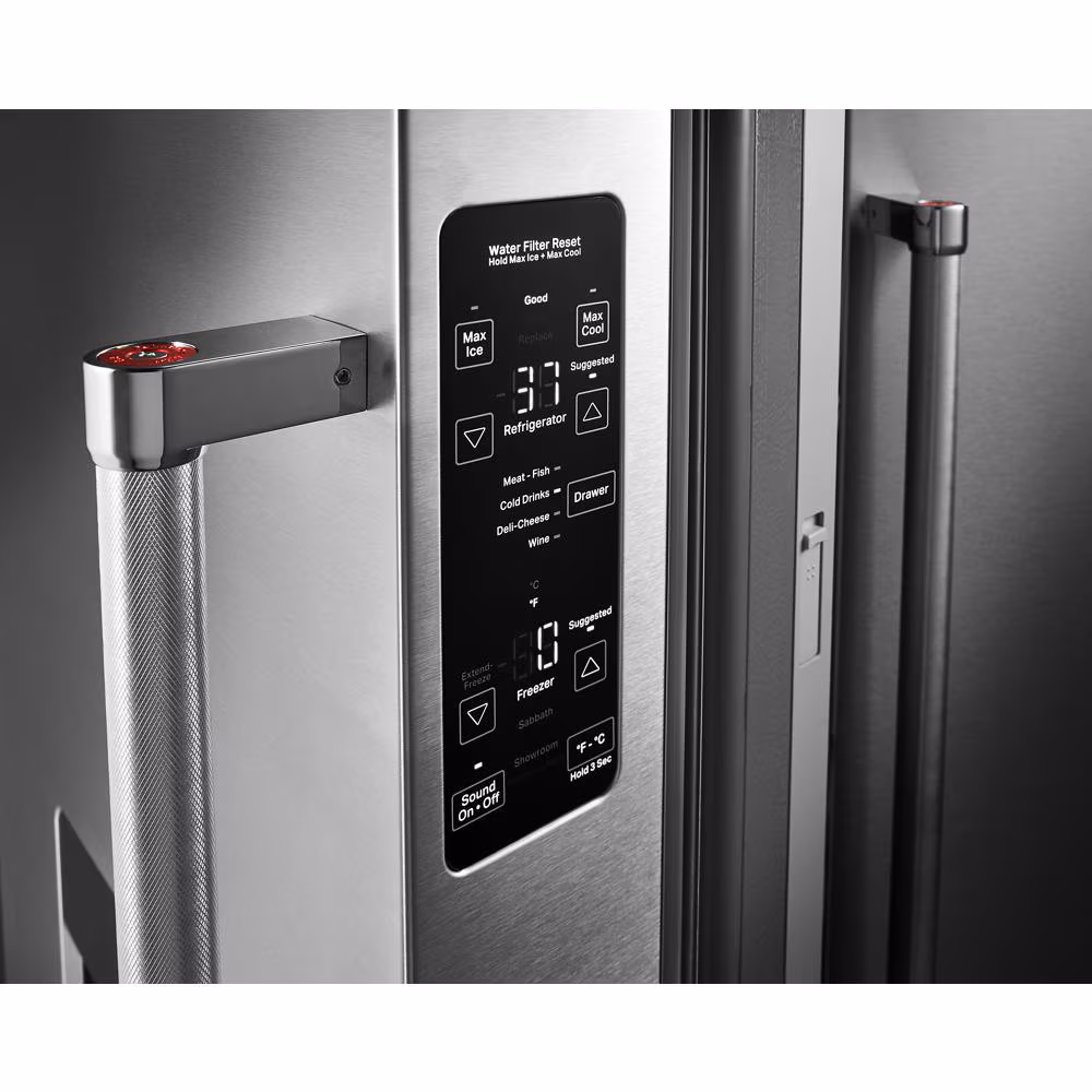 23.8 cu. ft. 36" Counter-Depth French Door Refrigerator KRFC604FSS, product image 4 of 5