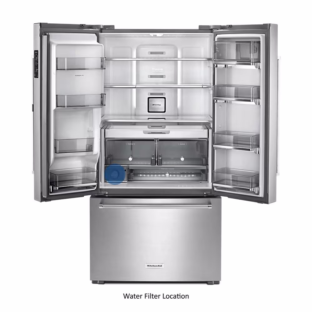 23.8 cu. ft. 36" Counter-Depth French Door Refrigerator KRFC604FSS, product image 5 of 5