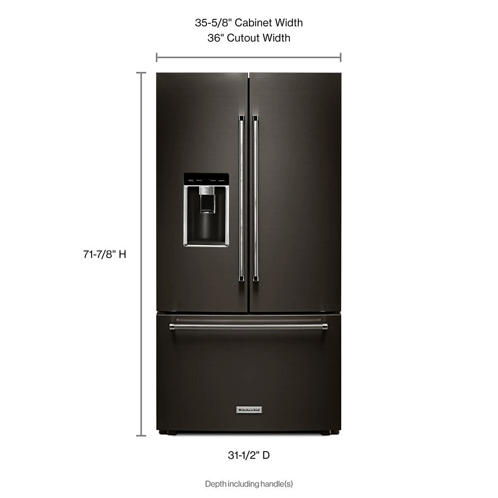 23.8 cu. ft. 36" Counter-Depth French Door Platinum Interior Refrigerator with PrintShield™ Finish view 33