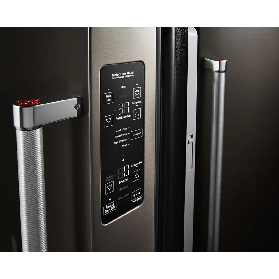 23.8 Cu. Ft. 36" Counter-depth French Door Platinum Interior Refrigerator With Printshield™ Finish KRFC704FBS