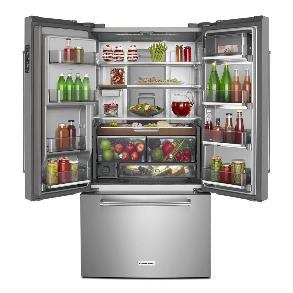 23.8 cu. ft. Counter-Depth French Door Platinum Interior Refrigerator with PrintShield™ Finish view 91