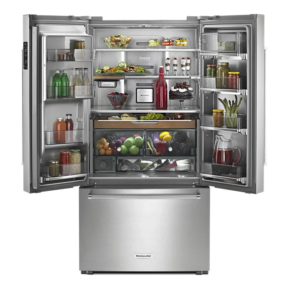 23.8 cu. ft. Counter-Depth French Door Platinum Interior Refrigerator with PrintShield™ Finish view 89