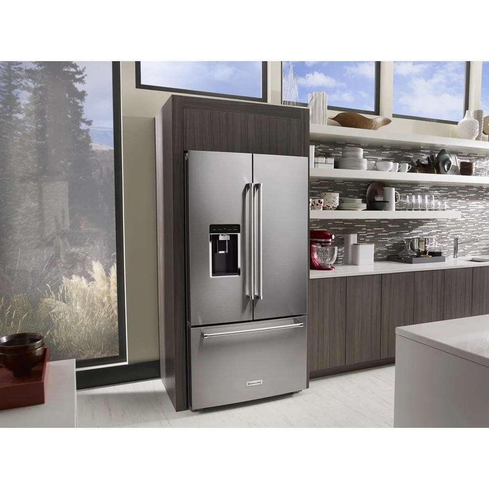 23.8 cu. ft. Counter-Depth French Door Platinum Interior Refrigerator with PrintShield™ Finish view 85