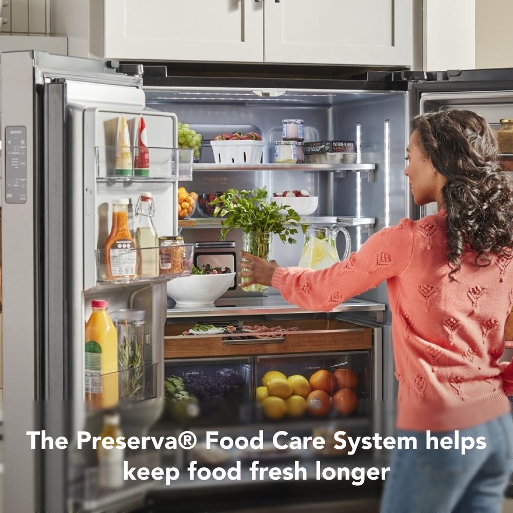 23.8 cu. ft. Counter-Depth French Door Platinum Interior Refrigerator with PrintShield™ Finish view 8