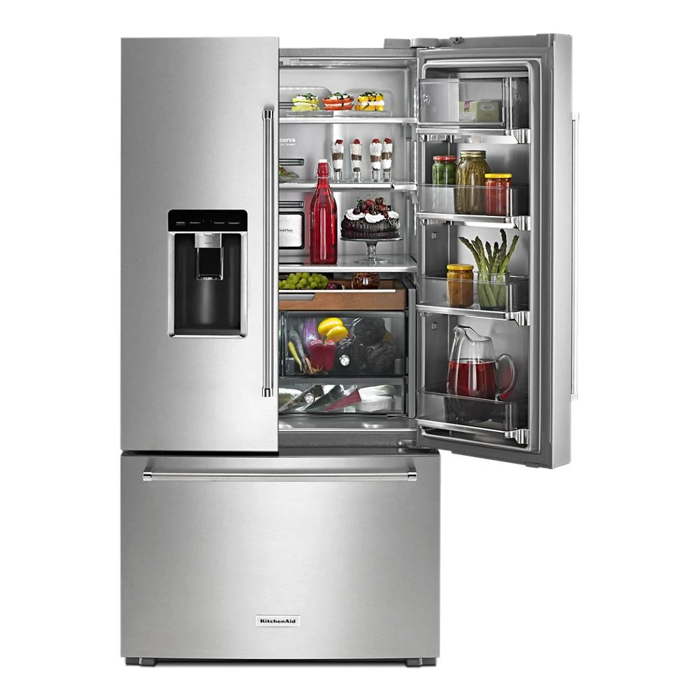 23.8 cu. ft. Counter-Depth French Door Platinum Interior Refrigerator with PrintShield™ Finish view 23