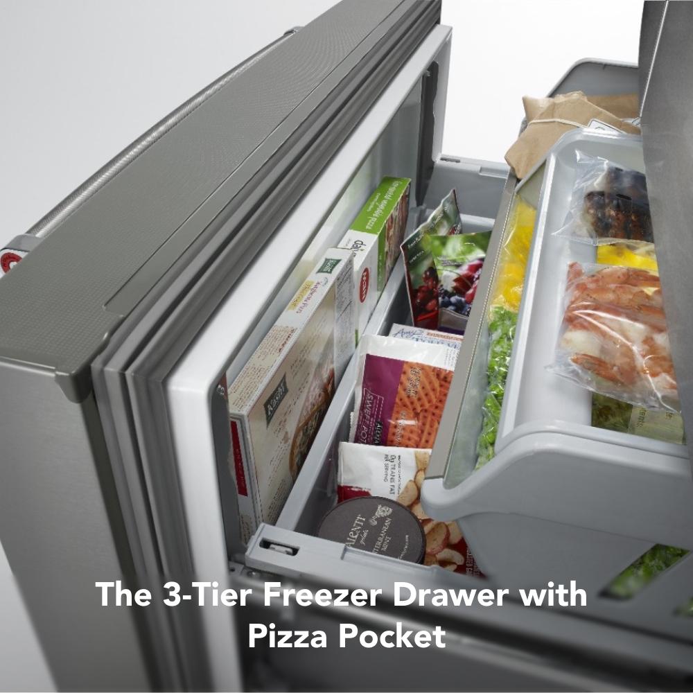 23.8 cu. ft. Counter-Depth French Door Platinum Interior Refrigerator with PrintShield™ Finish view 47