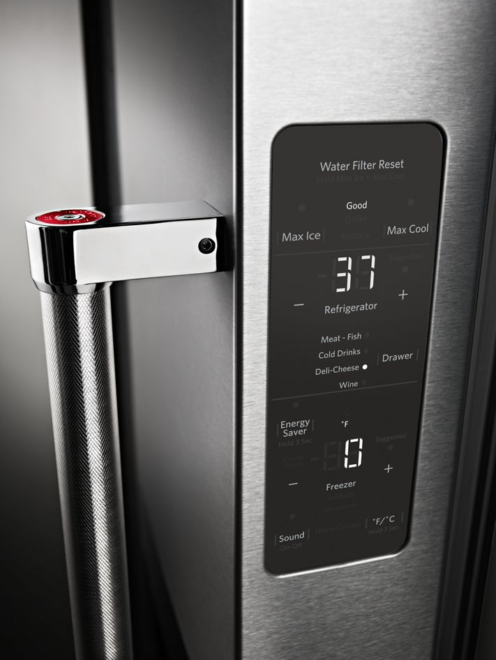 23.8 cu. ft. 36" Counter-Depth French Door Platinum Interior Refrigerator KRFC704FSS