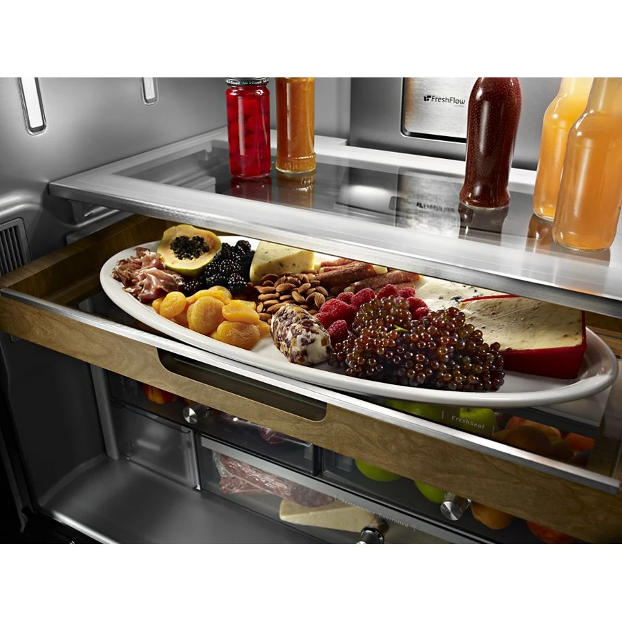 23.8 cu. ft. 36" Counter-Depth French Door Platinum Interior Refrigerator KRFC704FSS
