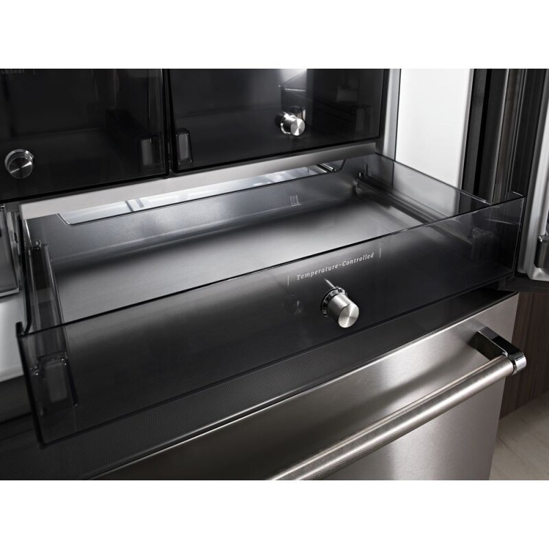 23.8 cu. ft. 36" Counter-Depth French Door Platinum Interior Refrigerator KRFC704FSS