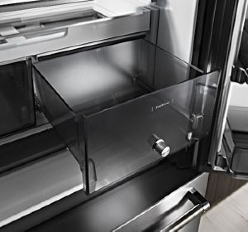 23.8 cu. ft. 36" Counter-Depth French Door Platinum Interior Refrigerator KRFC704FSS