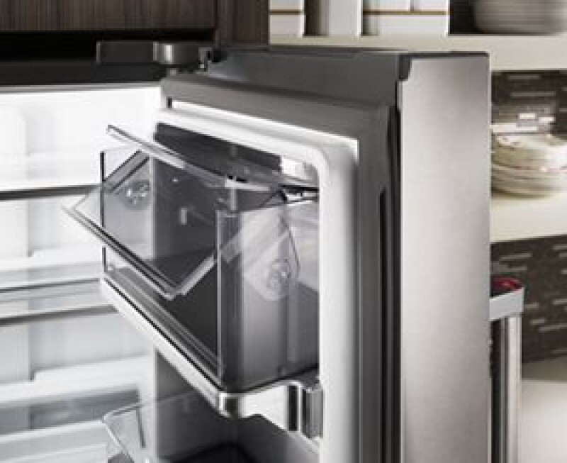 23.8 cu. ft. 36" Counter-Depth French Door Platinum Interior Refrigerator KRFC704FSS