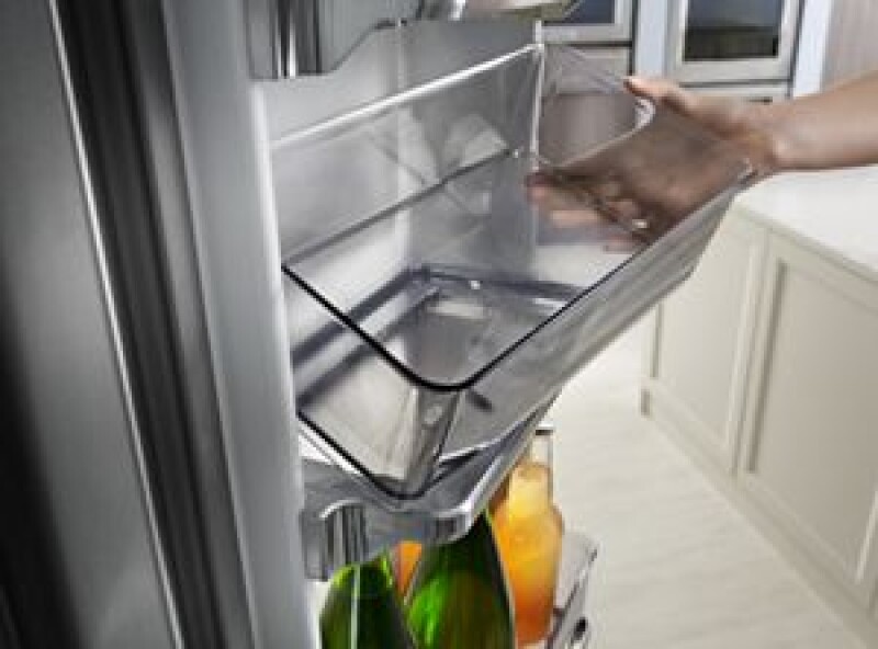 23.8 cu. ft. 36" Counter-Depth French Door Platinum Interior Refrigerator KRFC704FSS