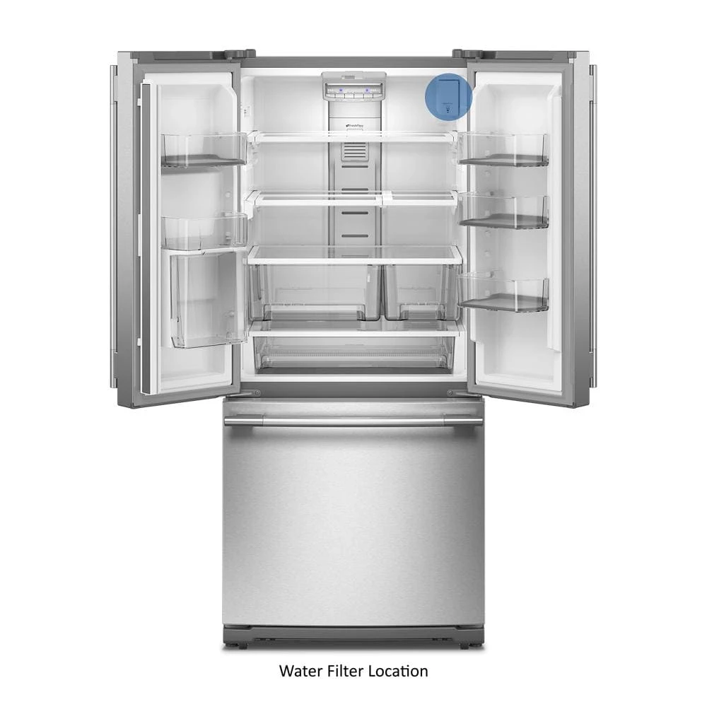 20 cu. Ft. 30-Inch Width Standard Depth French Door Refrigerator with PrintShield® Finish and Interior Dispense view 10