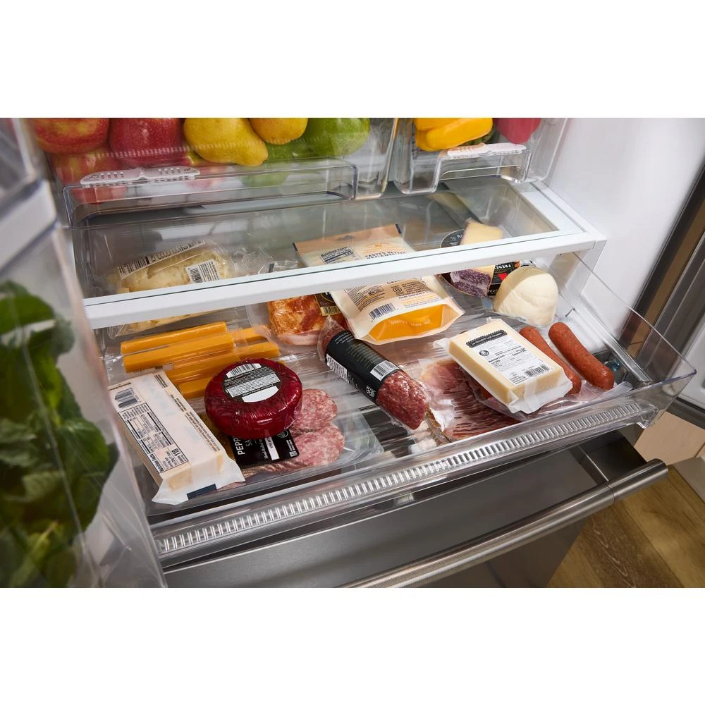 20 cu. Ft. 30-Inch Width Standard Depth French Door Refrigerator with PrintShield® Finish and Interior Dispense view 14