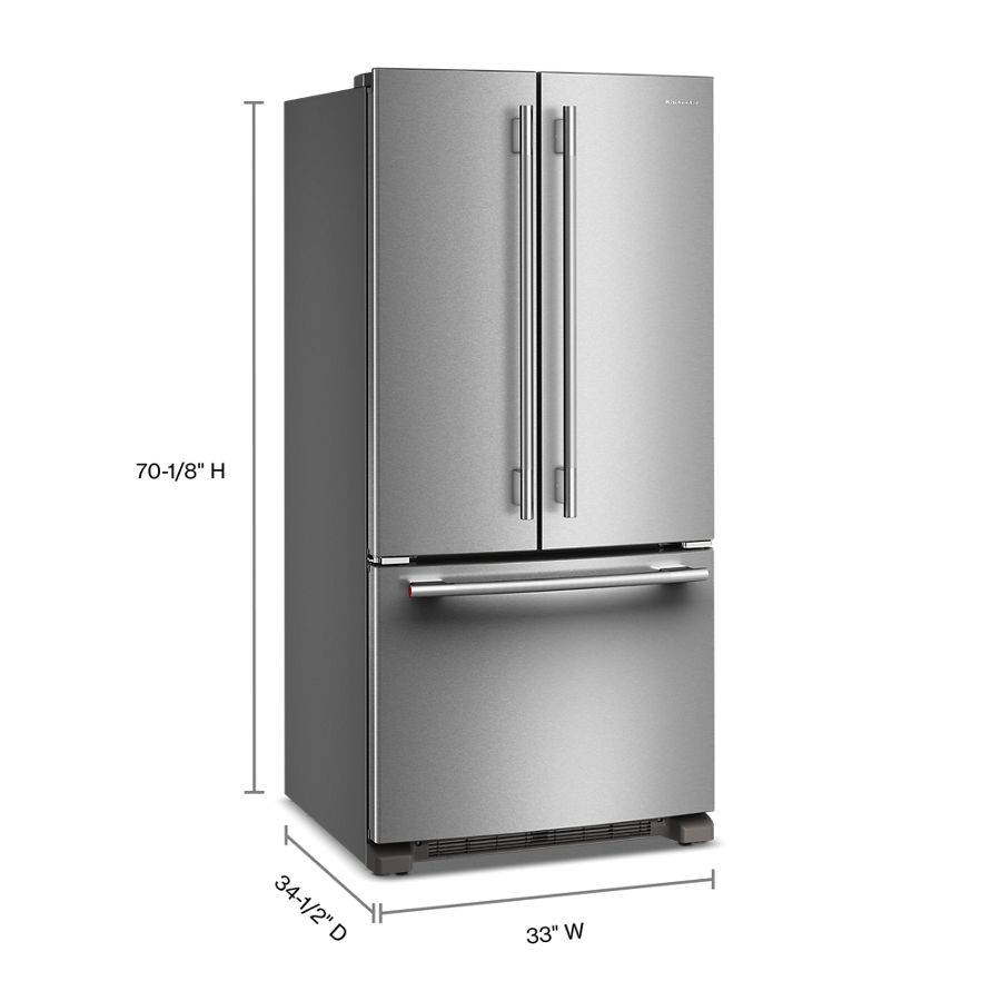 22 Cu. Ft. 33-inch Standard-depth French Door Refrigerator With Internal Water Dispenser KRFF333SPS
