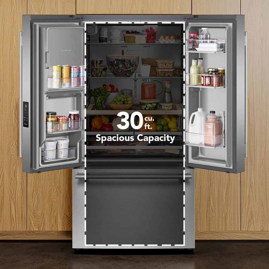 30 Cu. Ft. French Door Refrigerator With Exterior Water And Ice KRFF436SJP