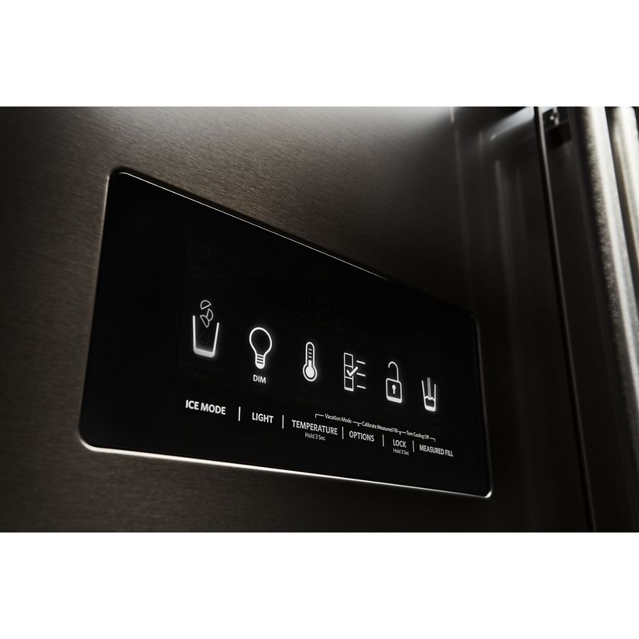 26.8 Cu. Ft. 36-inch Width Standard Depth French Door Refrigerator With Exterior Ice And Water And Printshield® Finish KRFF507HBS, product image 5 of 8