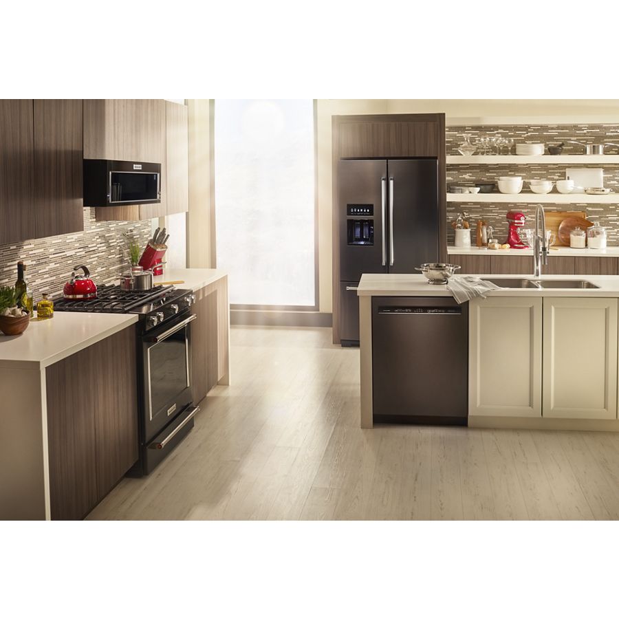 26.8 Cu. Ft. 36-inch Width Standard Depth French Door Refrigerator With Exterior Ice And Water And Printshield® Finish KRFF507HBS, product image 6 of 8