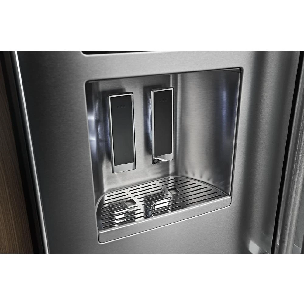 26.8 cu. ft. 36-Inch Width Standard Depth French Door Refrigerator with Exterior Ice and Water and PrintShield™ finish KRFF507HPS
