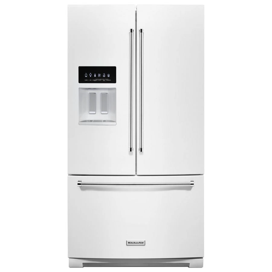 26.8 cu. ft. 36-Inch Width Standard Depth French Door Refrigerator with Exterior Ice and Water KRFF507HWH