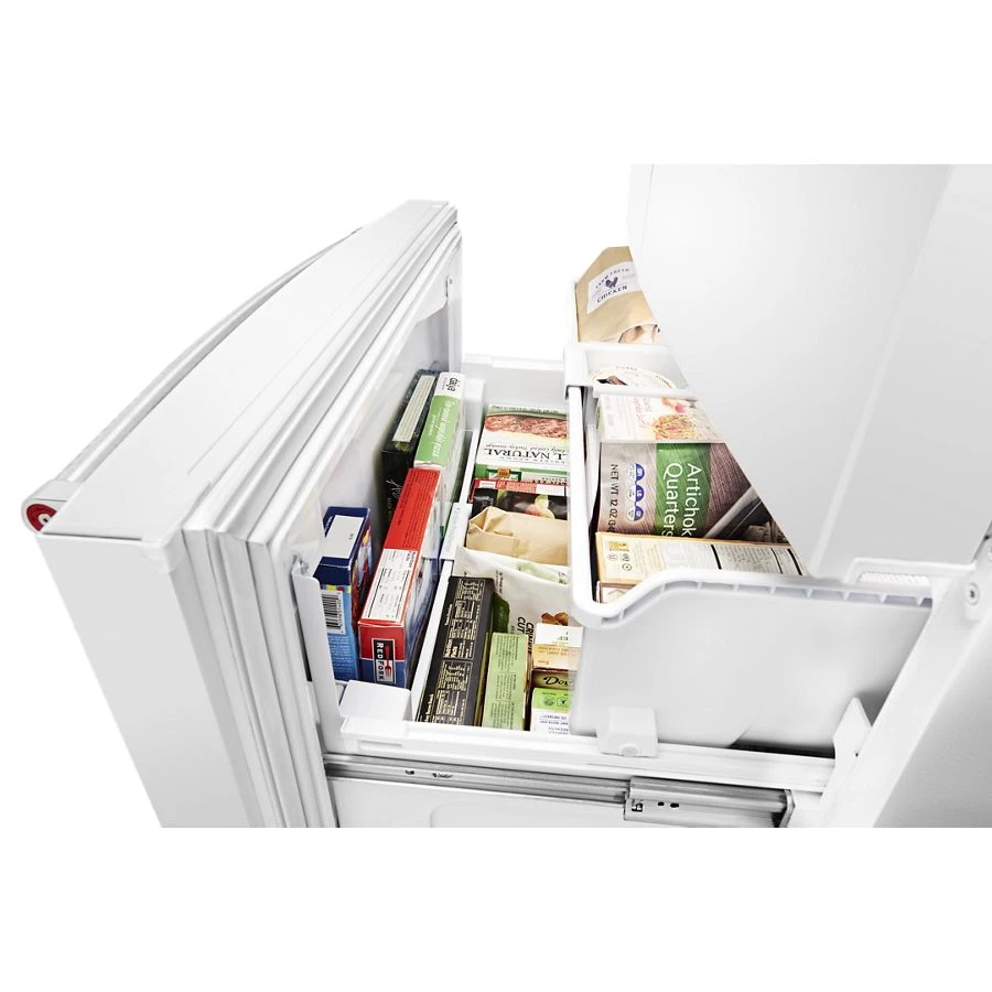 26.8 cu. ft. 36-Inch Width Standard Depth French Door Refrigerator with Exterior Ice and Water KRFF507HWH, product image 5 of 8