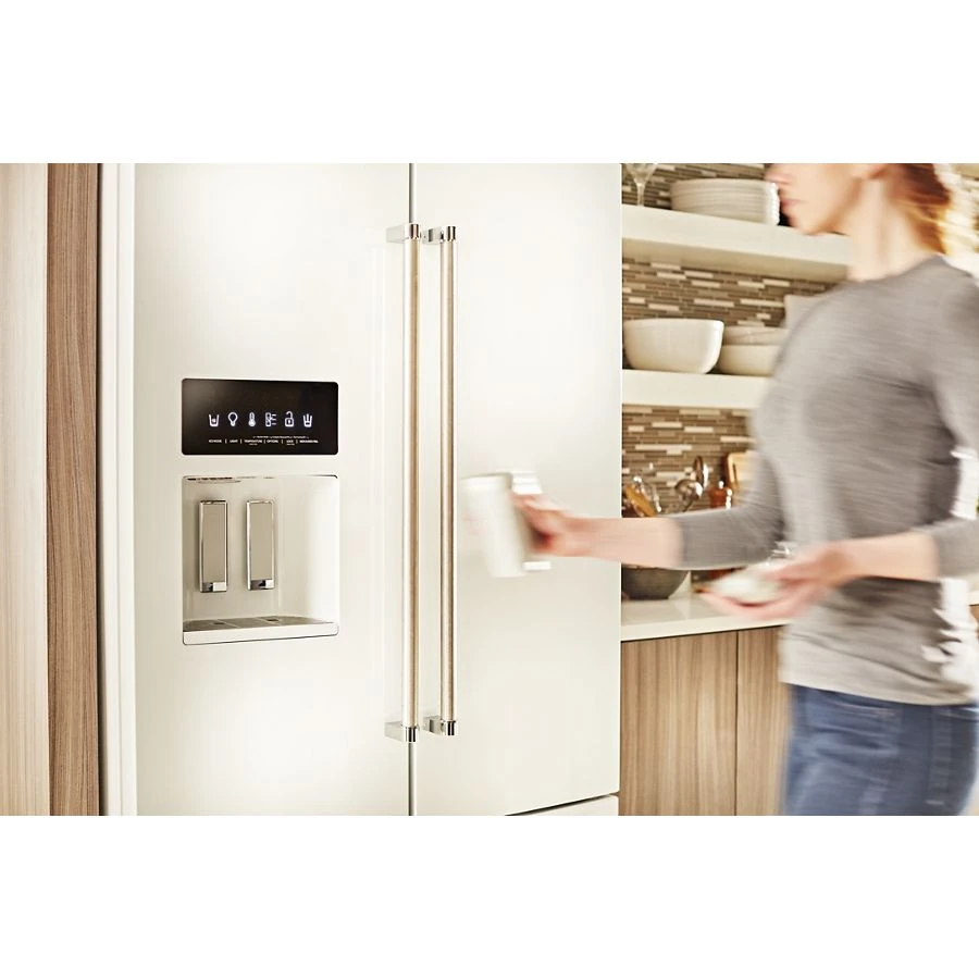 26.8 cu. ft. 36-Inch Width Standard Depth French Door Refrigerator with Exterior Ice and Water KRFF507HWH, product image 8 of 8