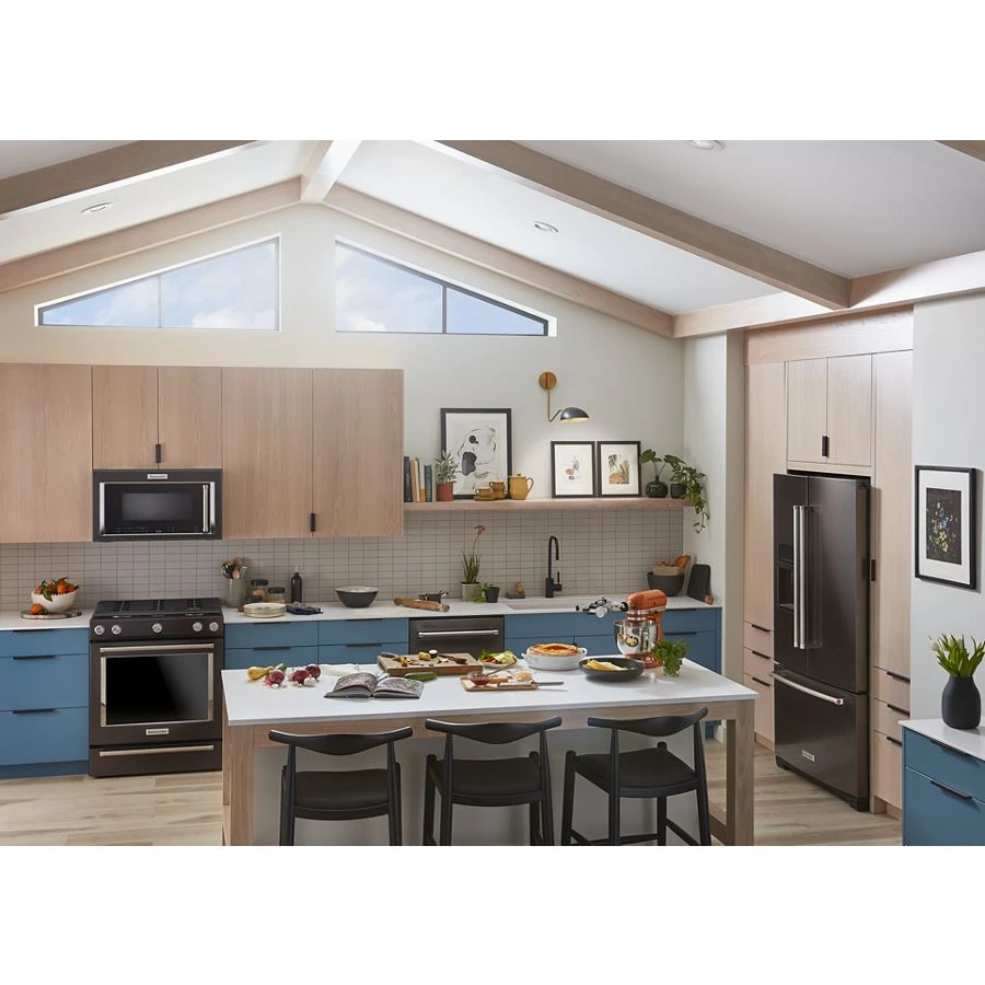 26.8 Cu. Ft. Standard-Depth French Door Refrigerator with Exterior Ice and Water Dispenser KRFF577KBS, product image 6 of 11