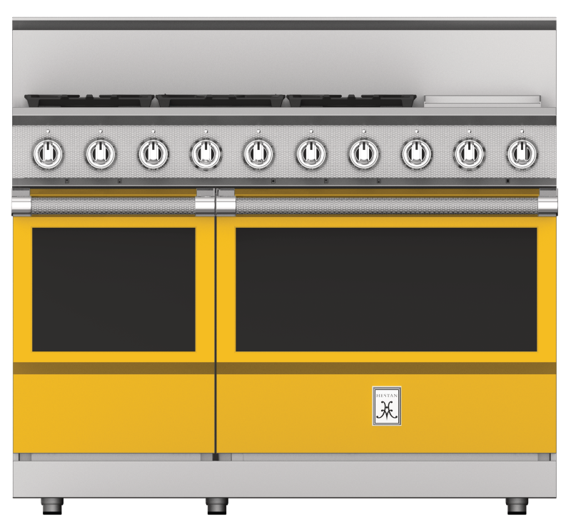 Range, 5 Burner With Griddle, Gas, Color, 48" KRG485GDNGYW