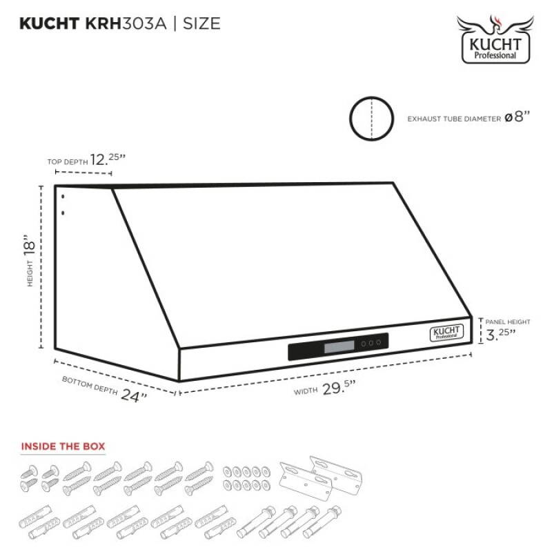 30″ Gemstone Range Hood KRH303AGEMSTONE