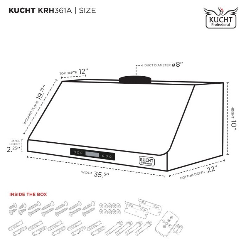 36″ Under Cabinet Range Hood KRH361A