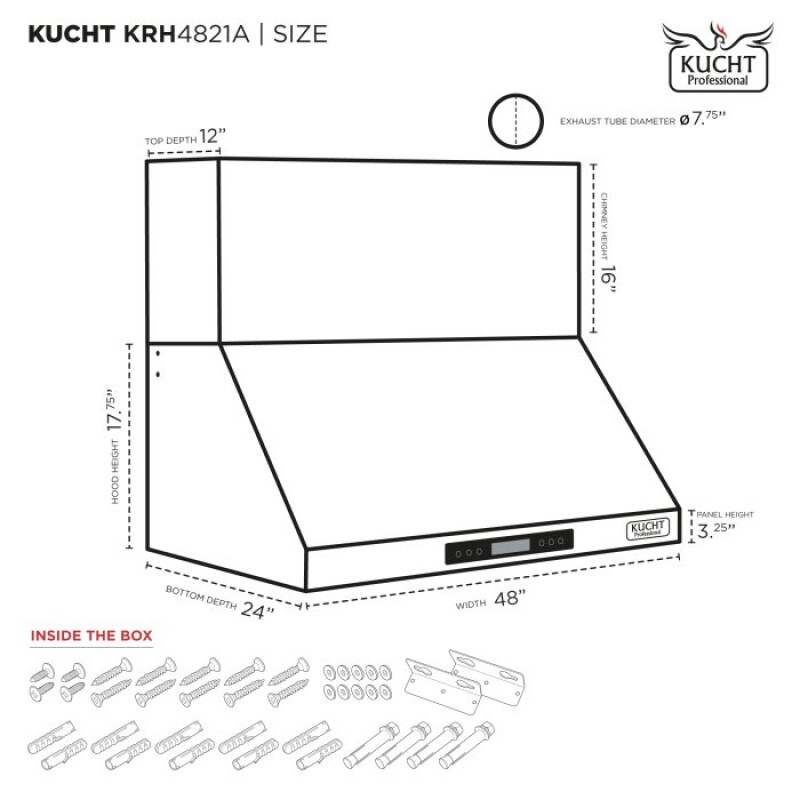 48″ Under Cabinet Range Hood KRH4821A
